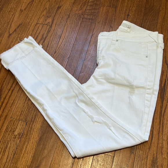 SOLD Design Lab Denim - SOLD DENIM**White Rippes Cut Denim Jeans**Size 27 $118